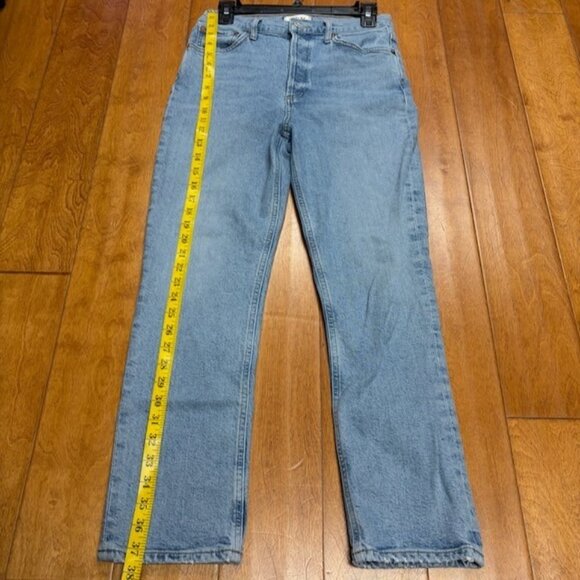 AGOLDE Riley High Rise Straight Crop Jeans Size 27 Button Fly Organic Cotton - Picture 9 of 11